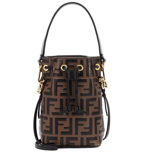 fendi mini tresor bucket bag neutral|small Fendi bucket bag.